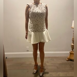 Stylestalker Blush Pink Lace Trim Dress